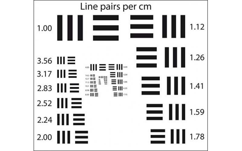 TE138-Q  1-28.5 線對(duì)每厘米分辨率Chart圖