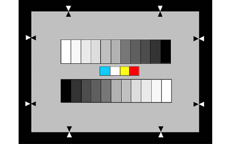 NHK 11 Steps Grayscale Chart(γ=0.45) with Color Chips(4 Colors)