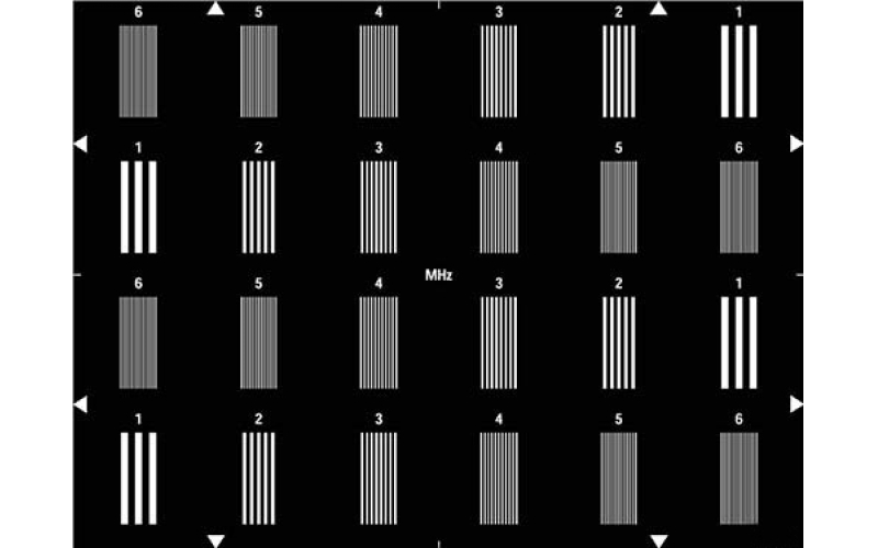 TE104-Q 多組頻率線分辨率Chart圖1-6MHz（負(fù)片）