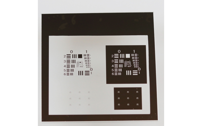 USAF 1951美軍標(biāo)分辨率力板63mmx63mmx2mm 精度：1μm 玻璃鍍鉻光刻