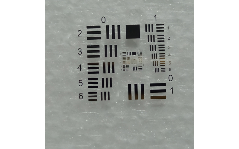 USAF 1951正片美軍標(biāo)分辨率力板63mmx63mmx2mm 精度：1μm 玻璃鍍鉻光刻